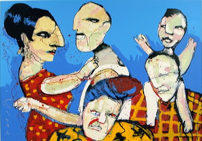 ② Herman Brood zeefdruk op doek "IK" - Kunst | Schilderijen | Modern |  2dehands